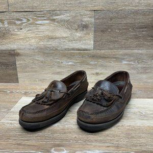 Bass Henry Kiltie Brown Leather Loafers Men's Size 8